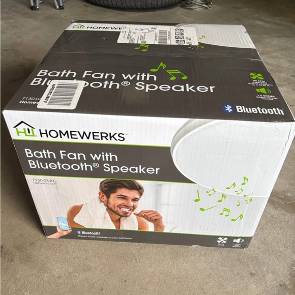 Homewerks Bluetooth Bath Fan
& Speaker - Picture 1 of 3